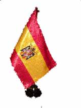 Bandera de España sobremesa Aguila Agila San Juan bordada a mano